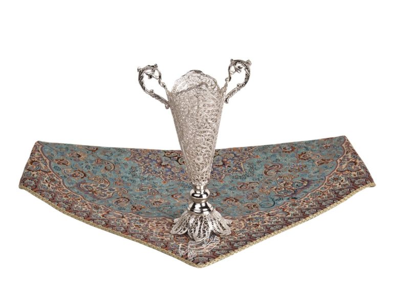 گلدان دسته دار ملیله کاری