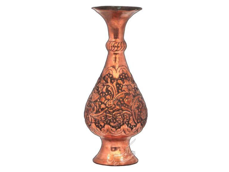 گلدان قلمزنی مسی